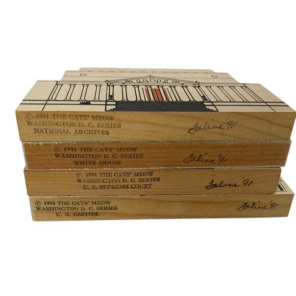 The Cat’s Meow 1991 Washington D.C. Series Lot of 4 – signed Faline ’91s - Picture 6 of 6